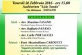 Novità in materia di reati tributari alla luce del D.Lgs. 158/’15. Auditorium “Aldo Tundo” – Taviano. Venerdì 26 Febbraio 2016, ore 15.